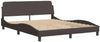 vidaXL Bett mit Matratze "Dover" Dunkelbraun 160x200 cm Stoff 3208427 Bild 4