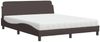 vidaXL Bett mit Matratze "Dover" Dunkelbraun 160x200 cm Stoff 3208427 Bild 2