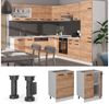 Küchenunterschrank R-Line Goldkraft Eiche 60 cm ohne Arbeitsplatte Vicco Bild 2