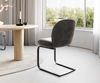 Freischwinger Nube-Flex Mikrofaser Anthrazit Vintage Freischwinger flach Schwarz Taschenfederkern Bild 5