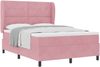 vidaXL Boxspringbett mit Kopfteil Rosa 200 x 160 cm Samt 3340939 Bild 2