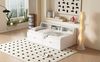 Bett 90x200 cm mit Stauraum und 2 Schubladen – weißes Tagesbett im minimalistischen Design Bild 5