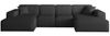 Wohnlandschaft Sofa U-Form CELES PREMIUM XS in Stoff Scala Schwarz Bild 2