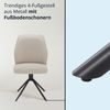 KHG Esszimmerstühle 2er Set, Küchenstuhl Bouclé Taupe, Stuhlbeine Metall lackiert, Polsterstuhl, Essstuhl, Stuhl, für Esszimmer Küche Büro Bild 4