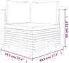 vidaXL Garten-Ecksofas mit Kissen 2 Stk. Massivholz Teak 3100864 Bild 5