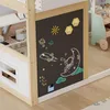 Hochbett mit Tagel und Regal (90x200 cm) Kinderbett mit Rausfallschutz und Leiter, Jugendbett, Kiefer Bild 4