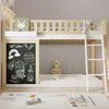 Hochbett mit Tagel und Regal (90x200 cm) Kinderbett mit Rausfallschutz und Leiter, Jugendbett, Kiefer Bild 3