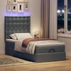 vidaXL Ottoman-Bett mit Matratze & LEDs Dunkelgrau 100x200 cm Stoff 3314149 Bild 3
