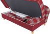 Recamiere mit Armteil links klappbar Katia Bezug Flachgewebe Buche natur / rot 22678 Bild 4