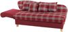 Recamiere mit Armteil links klappbar Katia Bezug Flachgewebe Buche natur / rot 22678 Bild 2
