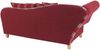 Recamiere mit Armteil links klappbar Katia Bezug Flachgewebe Buche natur / rot 22678 Bild 3