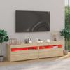 vidaXL TV-Schränke 2 Stk. mit LED-Leuchten Sonoma-Eiche 75x35x40 cm 804398 Bild 5