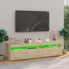 vidaXL TV-Schränke 2 Stk. mit LED-Leuchten Sonoma-Eiche 75x35x40 cm 804398 Bild 4