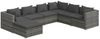 vidaXL 7-tlg. Garten-Lounge-Set mit Kissen Poly Rattan Grau 3101837 Bild 2