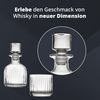 Peill+Putzler Germany 3er Whiskyset, Whiskyflasche mit 340 ml Volumen, 2 Whiskygläser mit 320 ml Volumen, perfekt Stapelbar, Kristallgläser mit schlichten Streifendesign, schwerer Boden Bild 2