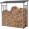 Brennholzregal Yakutat Schwarz 185x180x70 cm [casa. pro] Bild 2