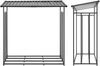 Brennholzregal Yakutat Schwarz 185x180x70 cm [casa. pro] Bild 4
