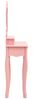 Schminktisch-Set mit Hocker, Paulownia-Holz, rosa, 50 x 59 x 136 cm Bild 4