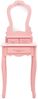 Schminktisch-Set mit Hocker, Paulownia-Holz, rosa, 50 x 59 x 136 cm Bild 3