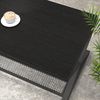 Schwarzer Couchtisch Holz 2 Etagen Beton Ablage 119,4 cm Bild 4