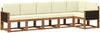 vidaXL Outdoor-Sofagarnitur mit Kissen 6 pcs Natur und Creme Polyester 3385241 Bild 2
