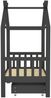 vidaXL Hausbett mit Schublade Dunkelgrau Massivholz Kiefer 70x140 cm Bild 4