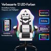 Gaming Stuhl Alfordson 8-Punkt Massage RGB LED Bürostuhl Ergonomisch Bild 4