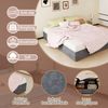 Modern Simple Style Bed Frame, 160*200 cm, Grey, Dutch Velvet Fabric, with Gas Lift, Modern Bedroom Furniture, Excluding Headboard and Mattress. Bild 3