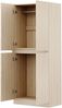 Kleiderschrank 70 x 40 x 170 cm aus Holz/MDF in Natural Wood mit Doppeltür & Fächern Bild 5