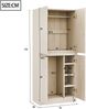 Kleiderschrank 70 x 40 x 170 cm aus Holz/MDF in Natural Wood mit Doppeltür & Fächern Bild 3