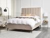 Bett mit Stauraum SEZANNE 180 x 200 cm Samtstoff Taupe Bild 3