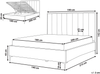 Bett mit Stauraum SEZANNE 180 x 200 cm Samtstoff Taupe Bild 2
