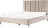 Bett mit Stauraum SEZANNE 180 x 200 cm Samtstoff Taupe Bild 4