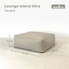 osoltus Premium Modular Lounge Hocker Olefin Axroma Taupe Beige Bild 3