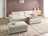 Ecksofa RENDERS Bouclé Cremeweiß mit Ottomane linksseitig Bild 3