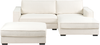 Ecksofa RENDERS Bouclé Cremeweiß mit Ottomane linksseitig Bild 4