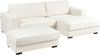 Ecksofa RENDERS Bouclé Cremeweiß mit Ottomane linksseitig Bild 5