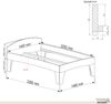 Holzbett (Fichte) "Rosi" 140 x 220 cm 58 cm mit Kopfteil Massivholzbett Bett Bild 5