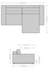 DELIFE Ecksofa Lanzo, XL Cord Beige 270x180 cm Recamiere variabel Bild 4