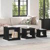 Couchtisch, Sofatisch 3 pcs Schwarz Eichen-Optik Holzwerkstoff Bild 2