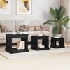 Couchtisch, Sofatisch 3 pcs Schwarz Eichen-Optik Holzwerkstoff Bild 4