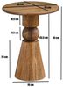 FINEBUY Beistelltisch FB116581 Anstelltisch Mango Massivholz 35 cm Ablagetisch rund modern (Geometrisches Kunstwerk aus echtem Holz), Komplett aus massivem Mangoholz gefertigt Bild 3