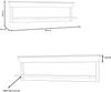 FORTE Kashmir Wandpaneel, Holzwerkstoff, Weiß/Beige, 122,8 x 33,8 x 24,5 cm Bild 5