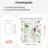 Duschvorhang 180x200cm Blumen Zeichnen Antischimmel Textil Wasserabweisend Bild 2