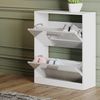 Schuhschrank Gizmo Weiß Hochglanz 59 x 72.5 cm 2 Fächern Vicco Bild 5