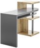 Schreibtisch "Moura I" aus Holzwerkstoff in Eiche Nachbildung/grau matt, Abmessungen (BxHxT) 145x94x50 cm Bild 3