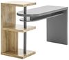 Schreibtisch "Moura I" aus Holzwerkstoff in Eiche Nachbildung/grau matt, Abmessungen (BxHxT) 145x94x50 cm Bild 2