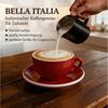 MUVELL Cappuccinotasse 6er Cappuccino-Set "ROM" inkl. Tasse 200ml + Untertasse, rot, 6-tlg, Keramik, 200 ml rot mit weißen Rand und Innenfläche Bild 3