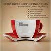 MUVELL Cappuccinotasse 6er Cappuccino-Set "ROM" inkl. Tasse 200ml + Untertasse, rot, 6-tlg, Keramik, 200 ml rot mit weißen Rand und Innenfläche Bild 4