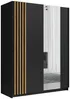 Vente-unique - CALELA Wardrobe and walk-in wardrobe Holz, Platte Schwarz - B 62 cm x H 198,5 cm x L 150,6 cm Bild 2